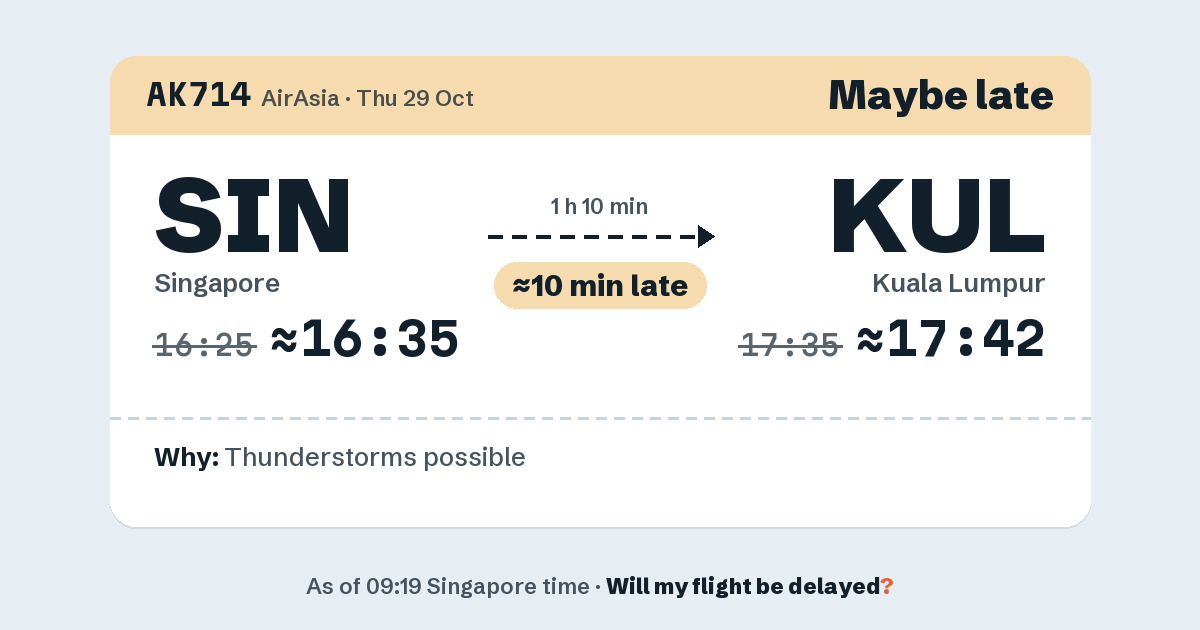 Link preview: AK714 lands about 17:42