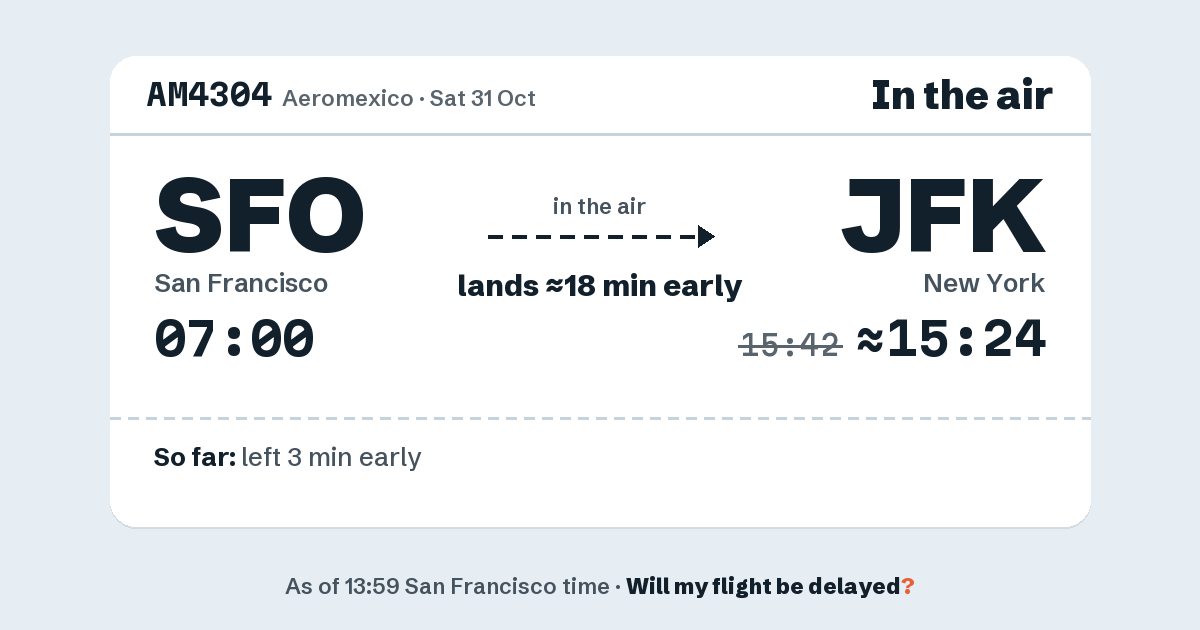 Link preview: AM4304 lands about 15:24