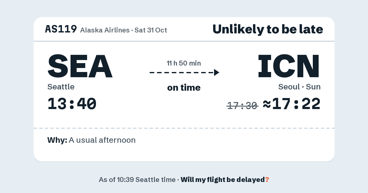 Link preview: AS119 lands about 17:22