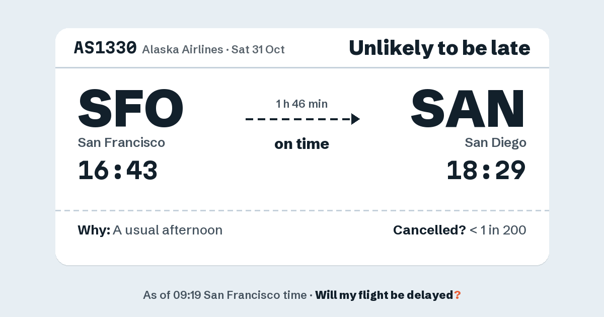 Link preview: AS1330 lands about 18:25