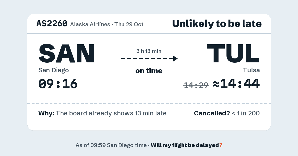 Link preview: AS2260 lands about 14:42