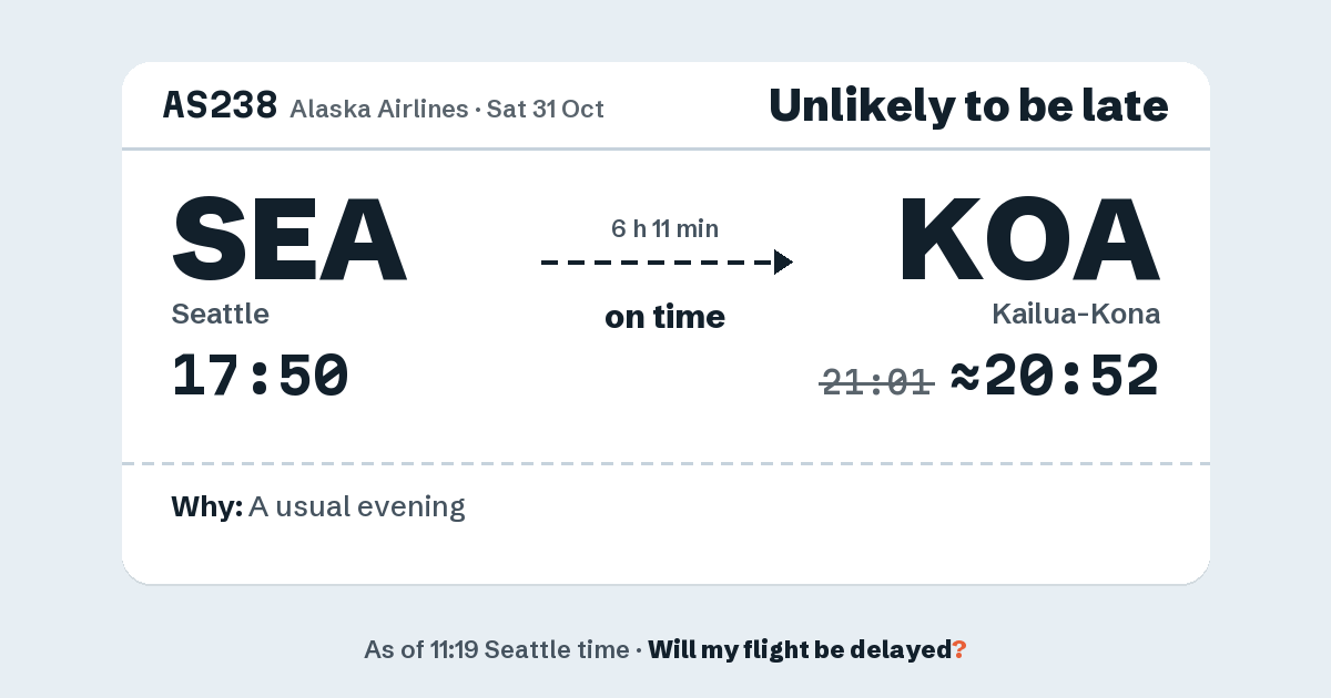 Link preview: AS238 lands about 20:52