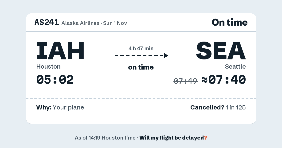 Link preview: AS241 lands about 07:40