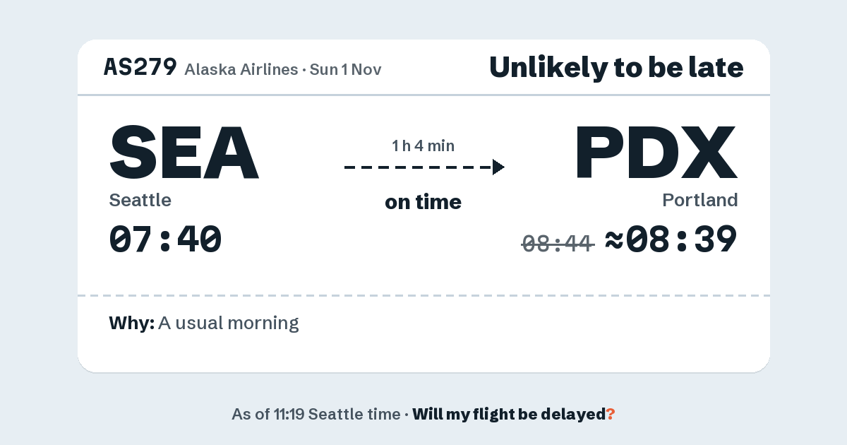 Link preview: AS279 lands about 08:39