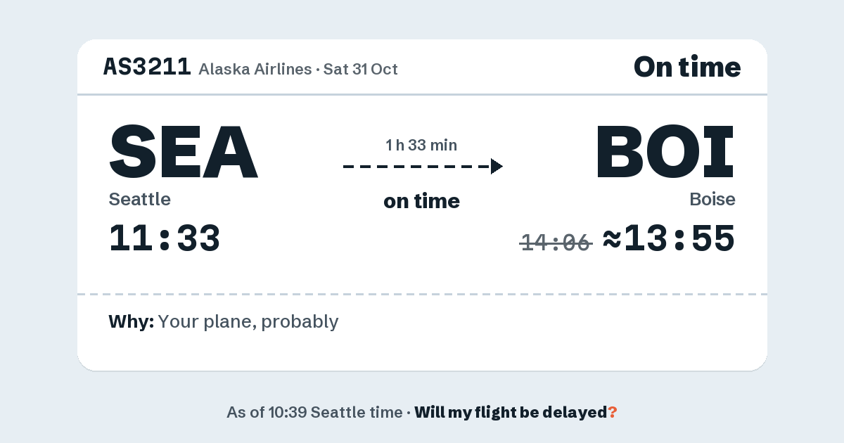 Link preview: AS3211 lands about 13:55