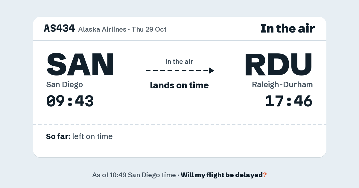 Link preview: AS434 lands about 17:47