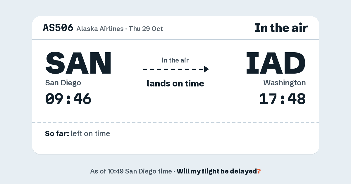 Link preview: AS506 lands about 17:46