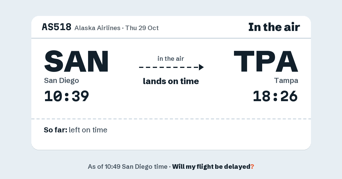 Link preview: AS518 lands about 18:22