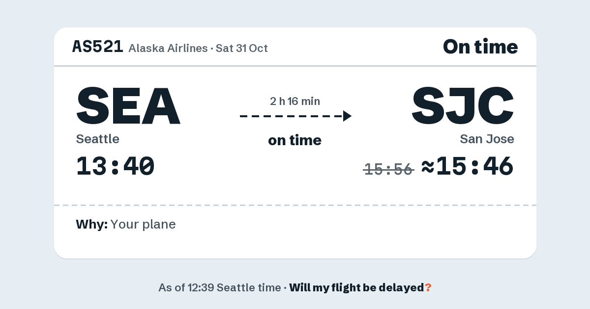 Link preview: AS521 lands about 15:46