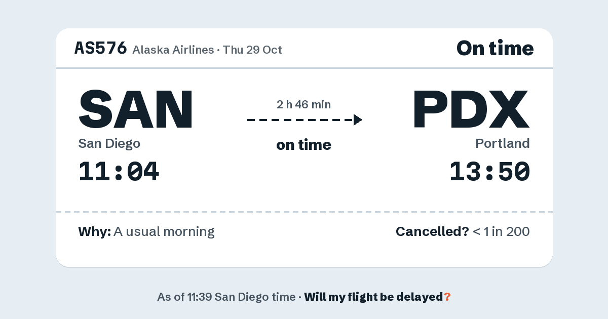 Link preview: AS576 lands about 13:48