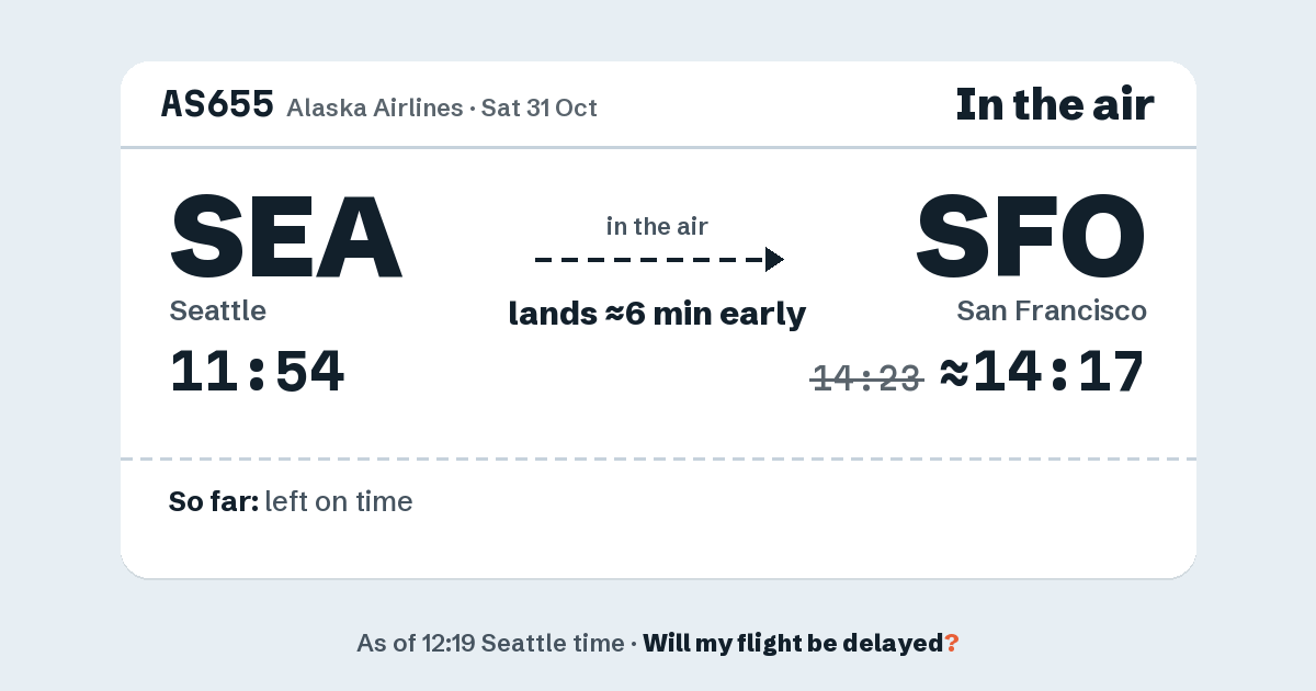 Link preview: AS655 lands about 14:17