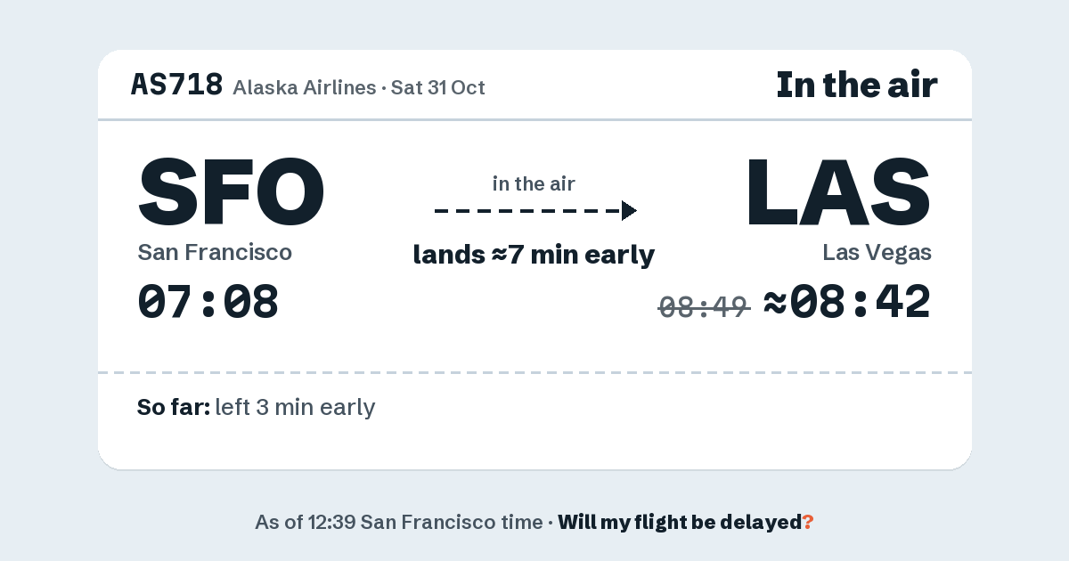 Link preview: AS718 lands about 08:42