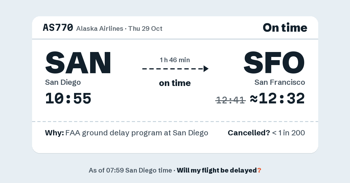 Link preview: AS770 lands about 12:32