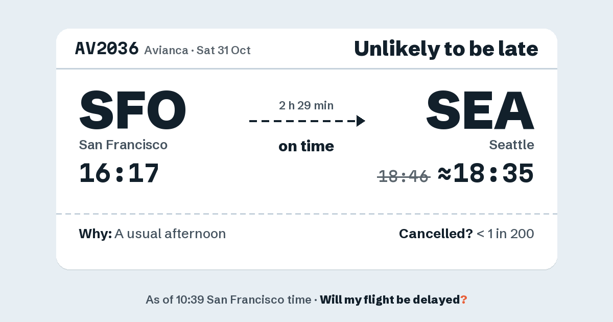 Link preview: AV2036 lands about 18:35