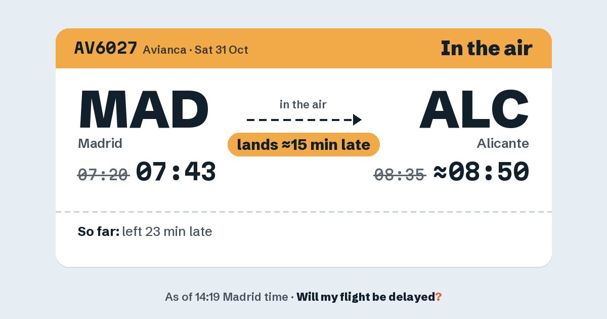 Link preview: AV6027 lands about 08:48
