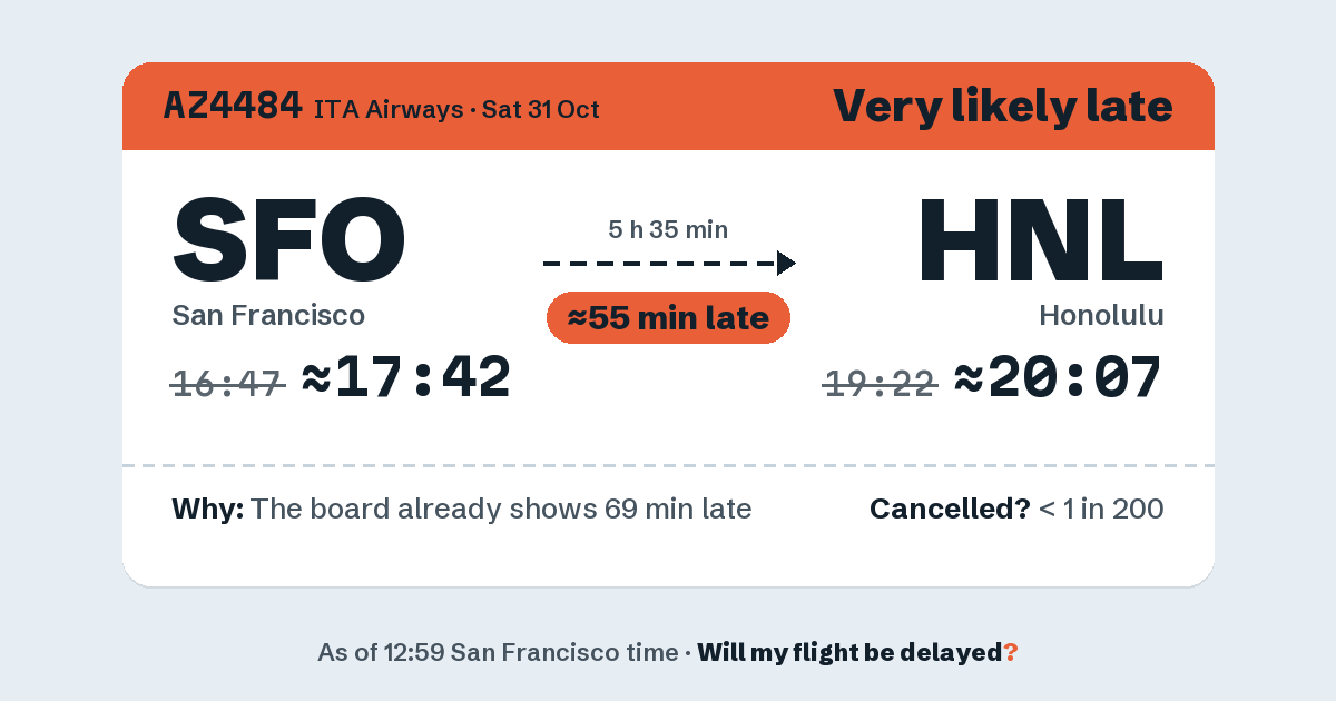 Link preview: AZ4484 lands about 20:05
