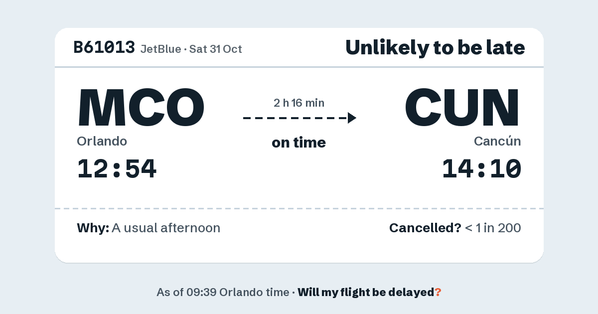 Link preview: B61013 lands about 14:06