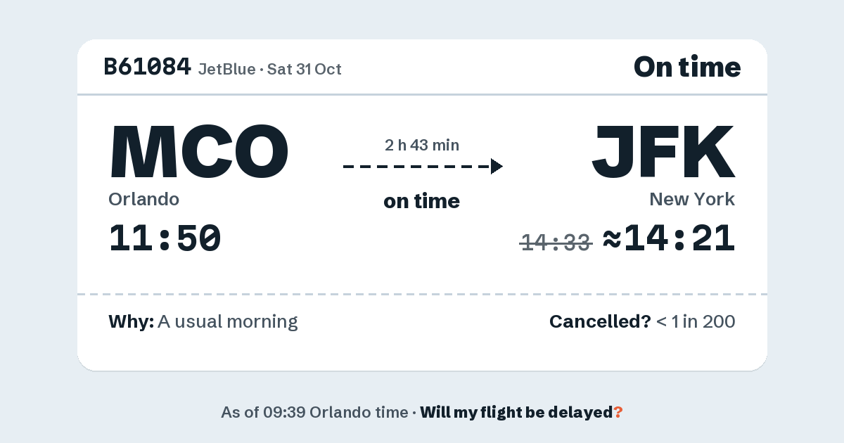 Link preview: B61084 lands about 14:21