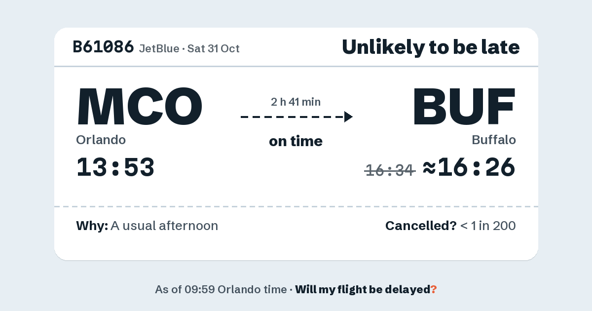 Link preview: B61086 lands about 16:26
