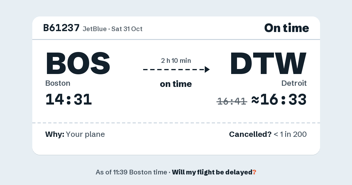 Link preview: B61237 lands about 16:33