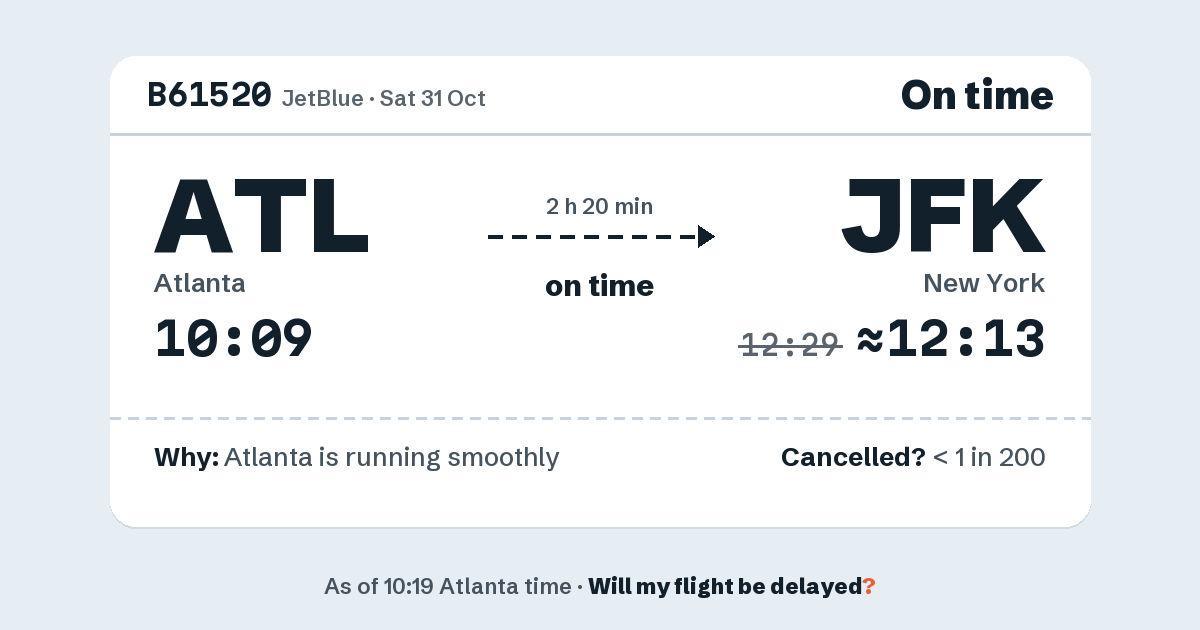Link preview: B61520 lands about 12:13