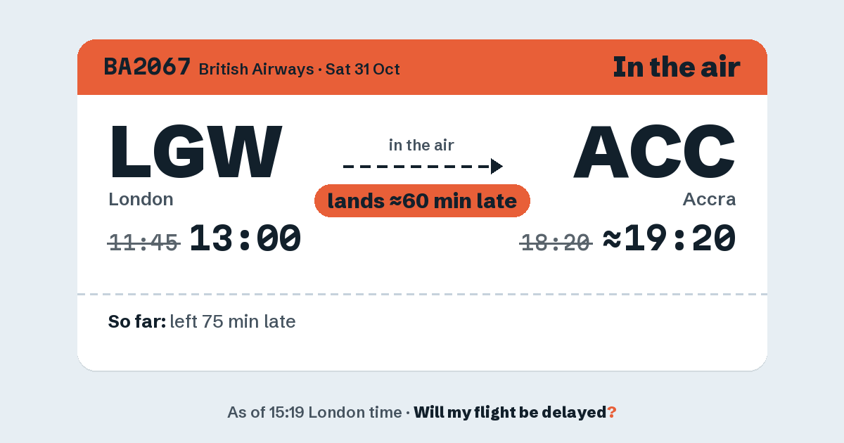 Link preview: BA2067 lands about 19:18
