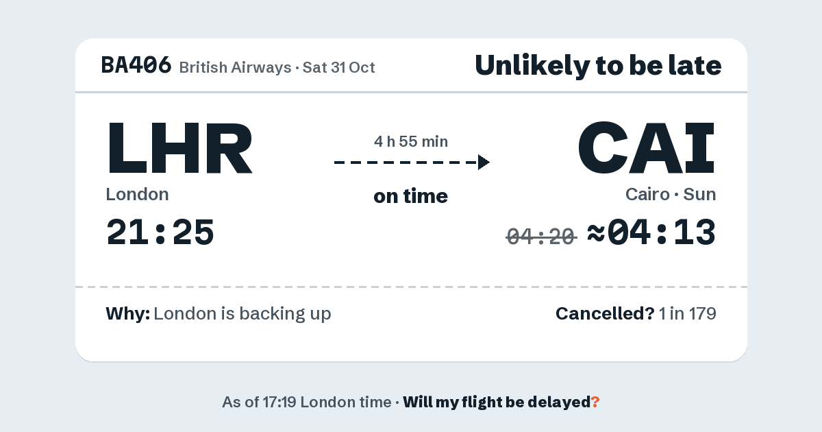 Link preview: BA406 lands about 04:13