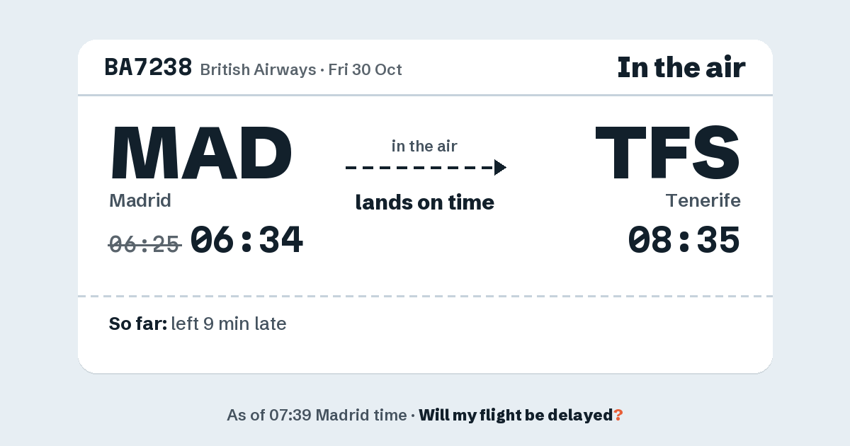 Link preview: BA7238 lands about 08:32