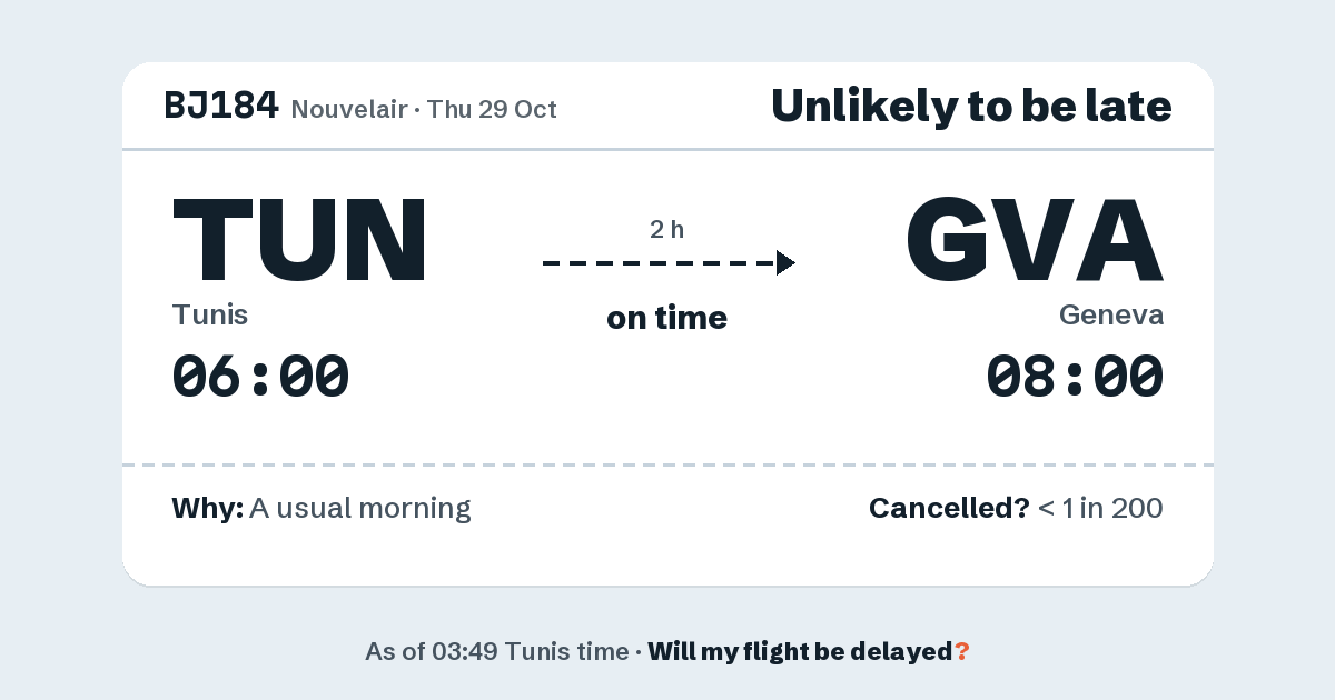 Link preview: BJ184 lands about 07:58