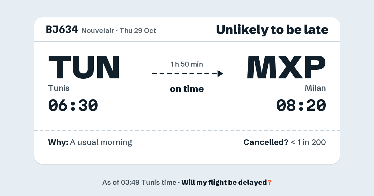 Link preview: BJ634 lands about 08:21