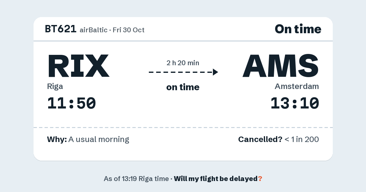 Link preview: BT621 lands about 13:08