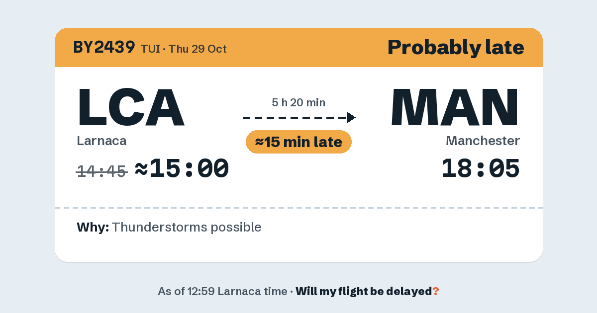 Link preview: BY2439 lands about 18:09