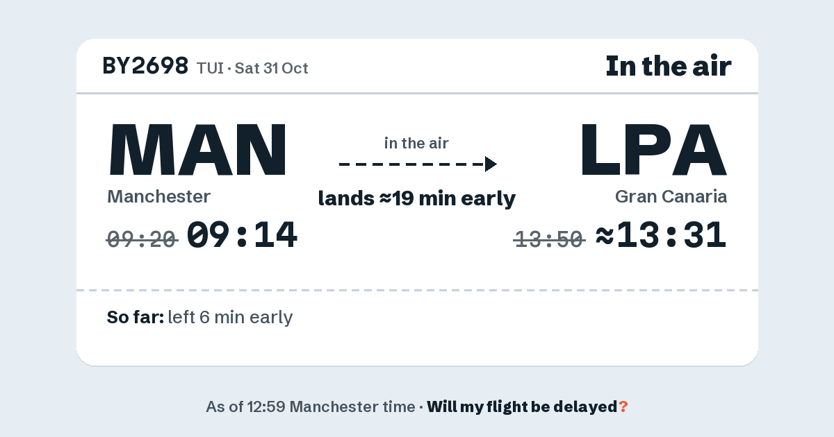 Link preview: BY2698 lands about 13:31