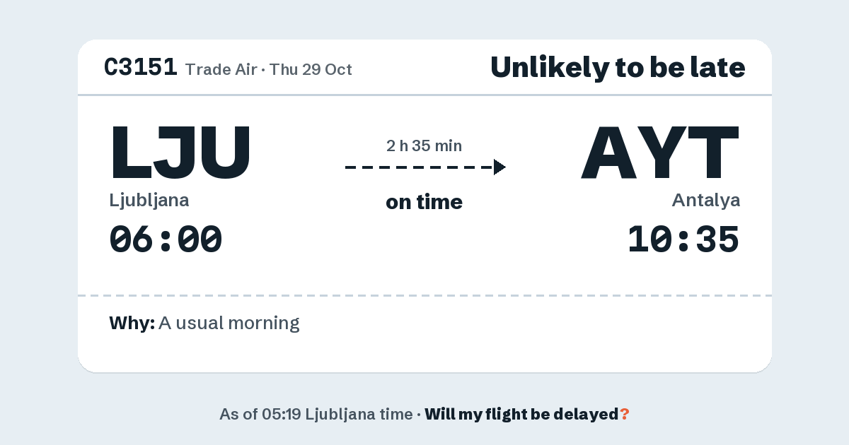 Link preview: C3151 lands about 10:37