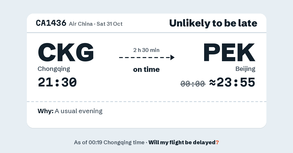 Link preview: CA1436 lands about 23:55
