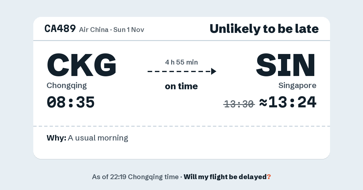 Link preview: CA489 lands about 13:24