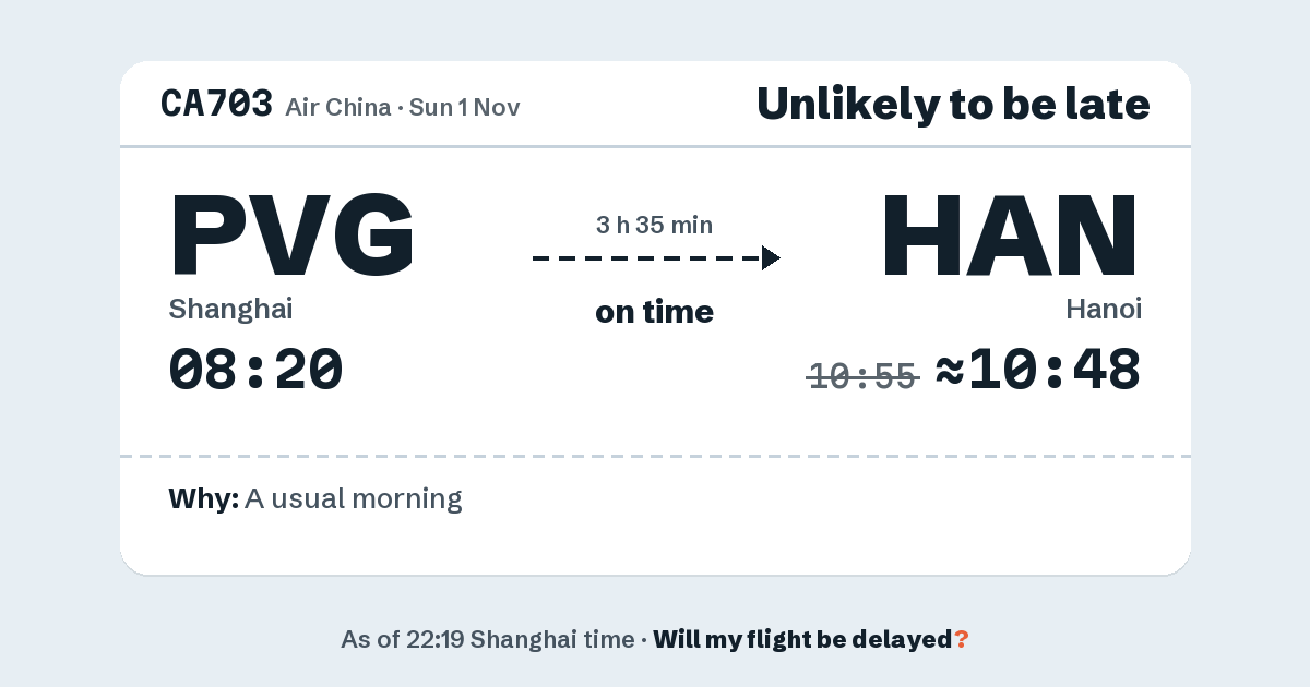 Link preview: CA703 lands about 10:48