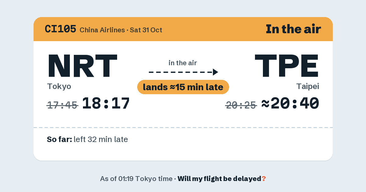 Link preview: CI105 lands about 20:41
