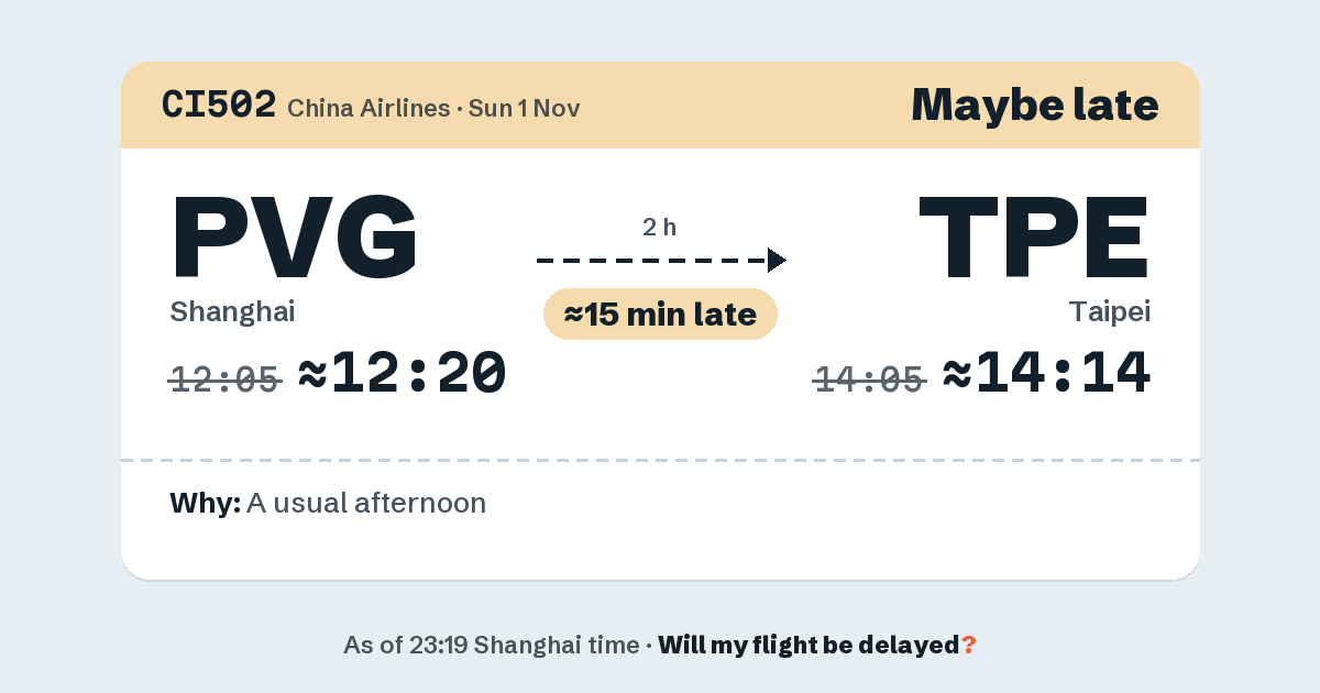 Link preview: CI502 lands about 14:14