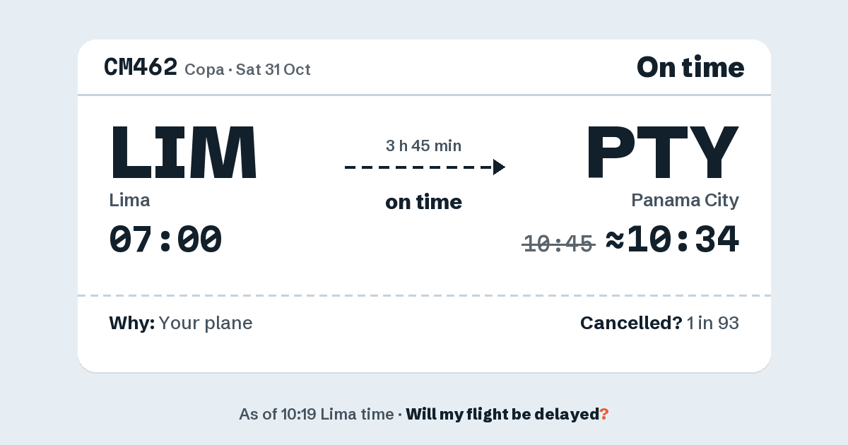 Link preview: CM462 lands about 10:34