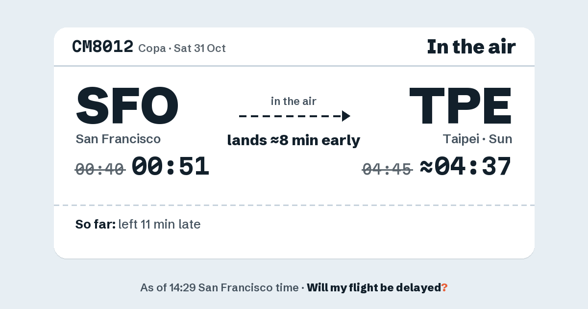 Link preview: CM8012 lands about 04:37