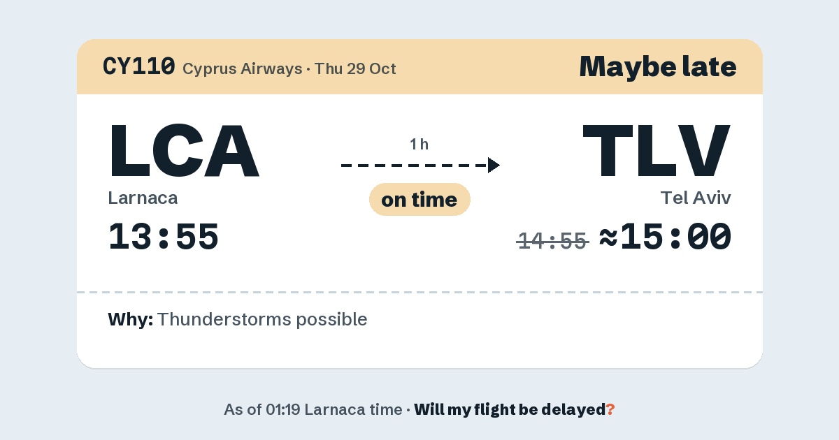 Link preview: CY110 lands about 15:00