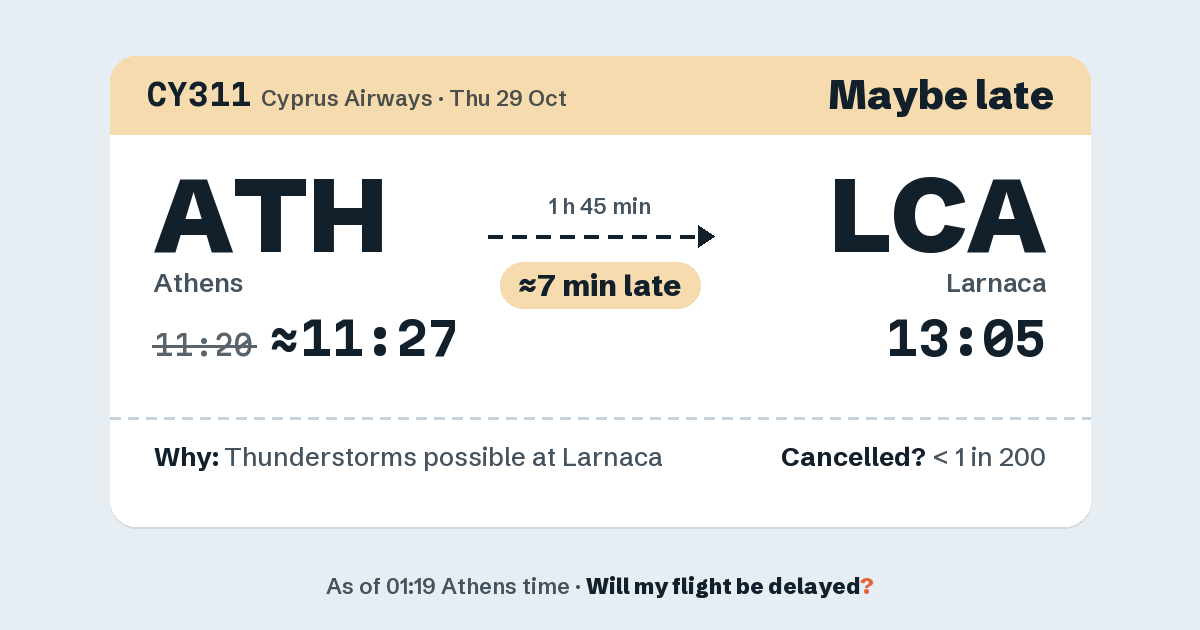 Link preview: CY311 lands about 13:07