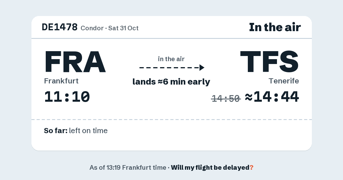 Link preview: DE1478 lands about 14:44