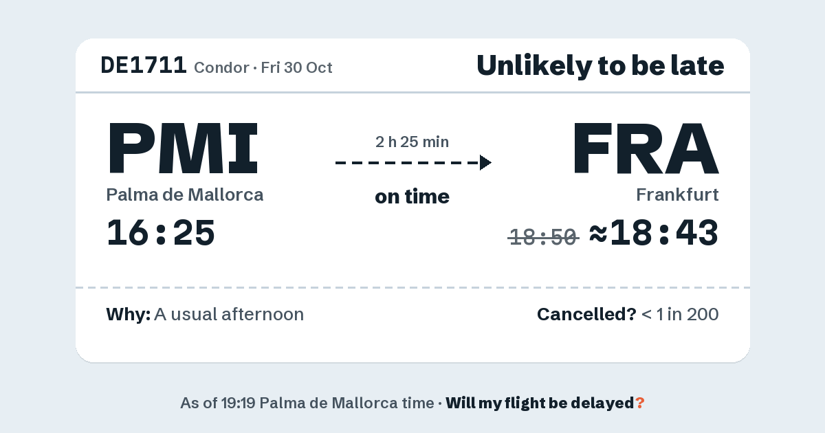 Link preview: DE1711 lands about 18:43