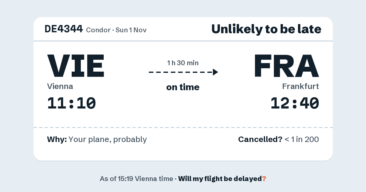 Link preview: DE4344 lands about 12:39