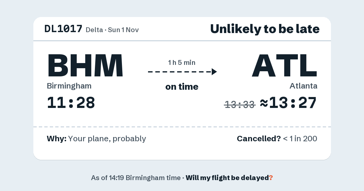 Link preview: DL1017 lands about 13:27