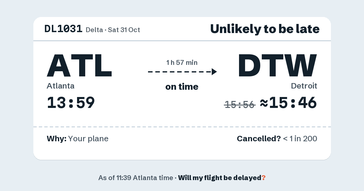 Link preview: DL1031 lands about 15:46