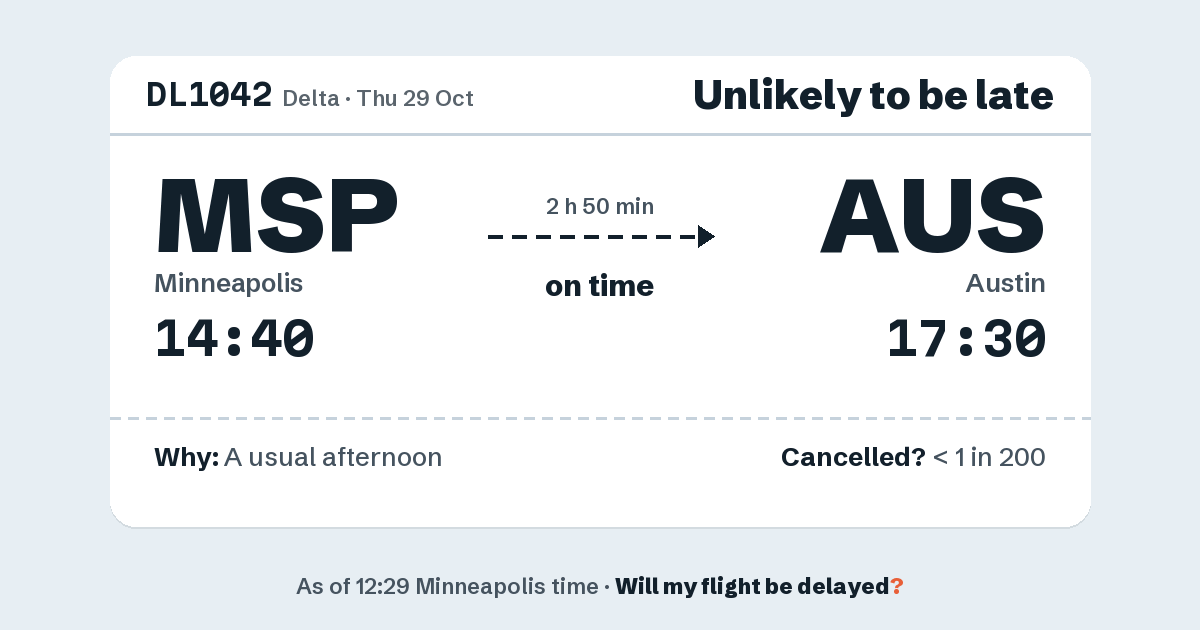 Link preview: DL1042 lands about 17:26
