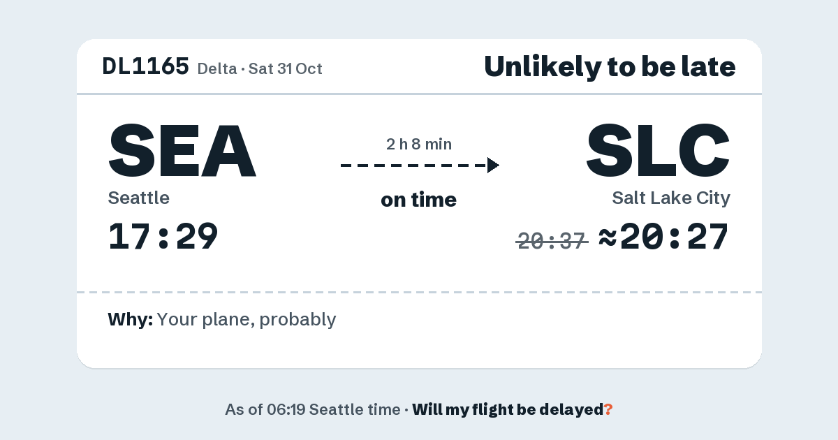 Link preview: DL1165 lands about 20:27